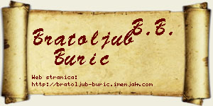 Bratoljub Burić vizit kartica